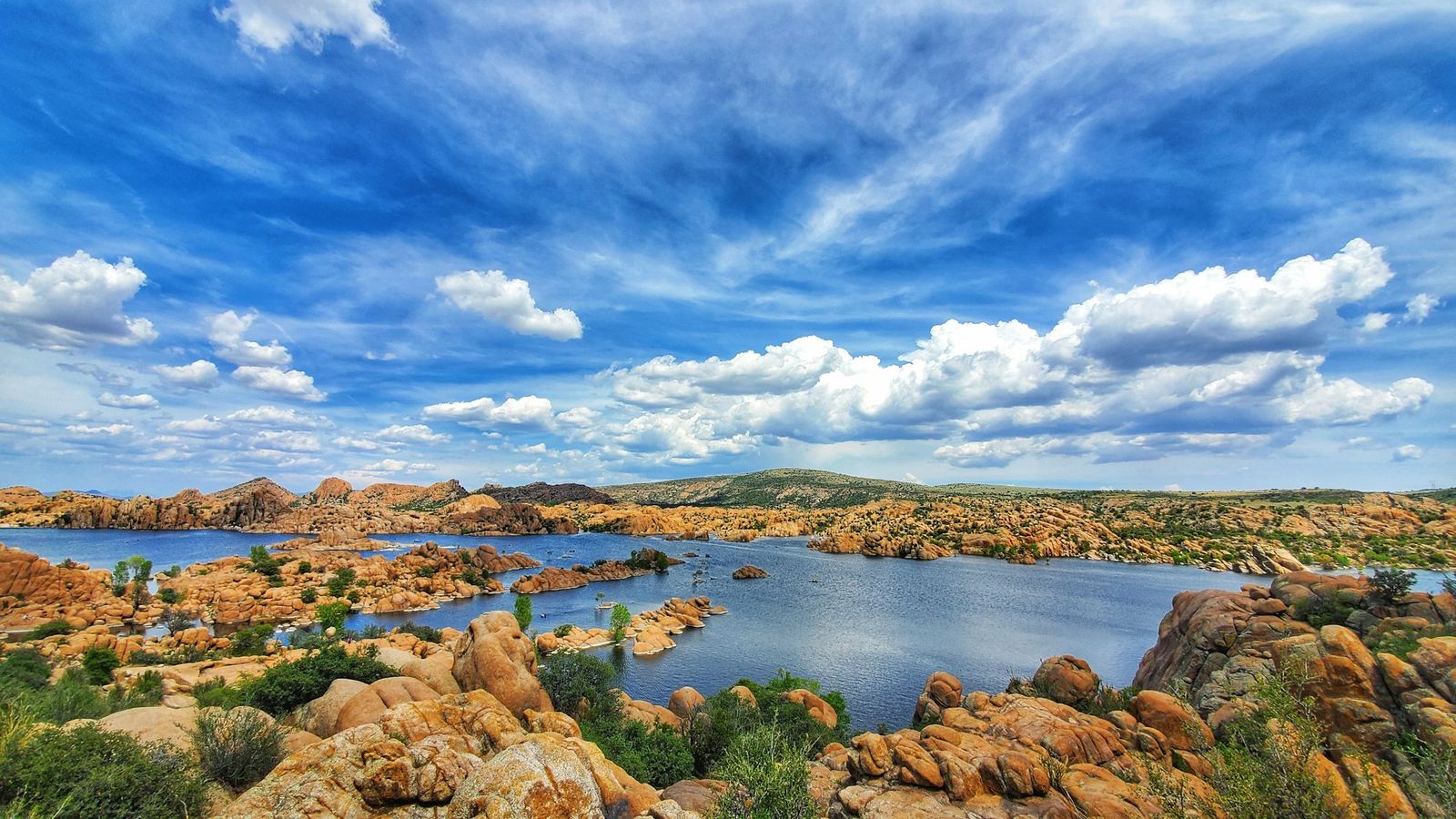 Granite boulders and pines in the high desert around Prescott, Arizona